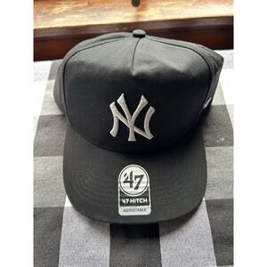 '47 Hitch New York Yankees Black & Silver Snapback Hat